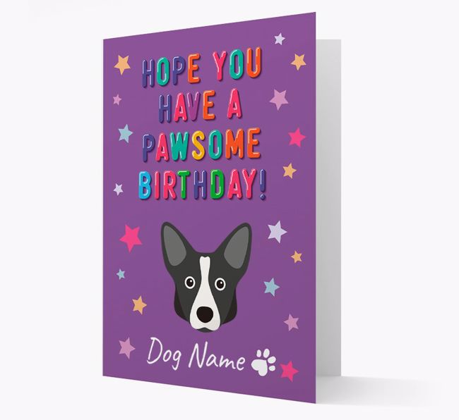 Personalised Card 'Hope You Have A Pawesome Birthday' with {breedCommonName} Icon